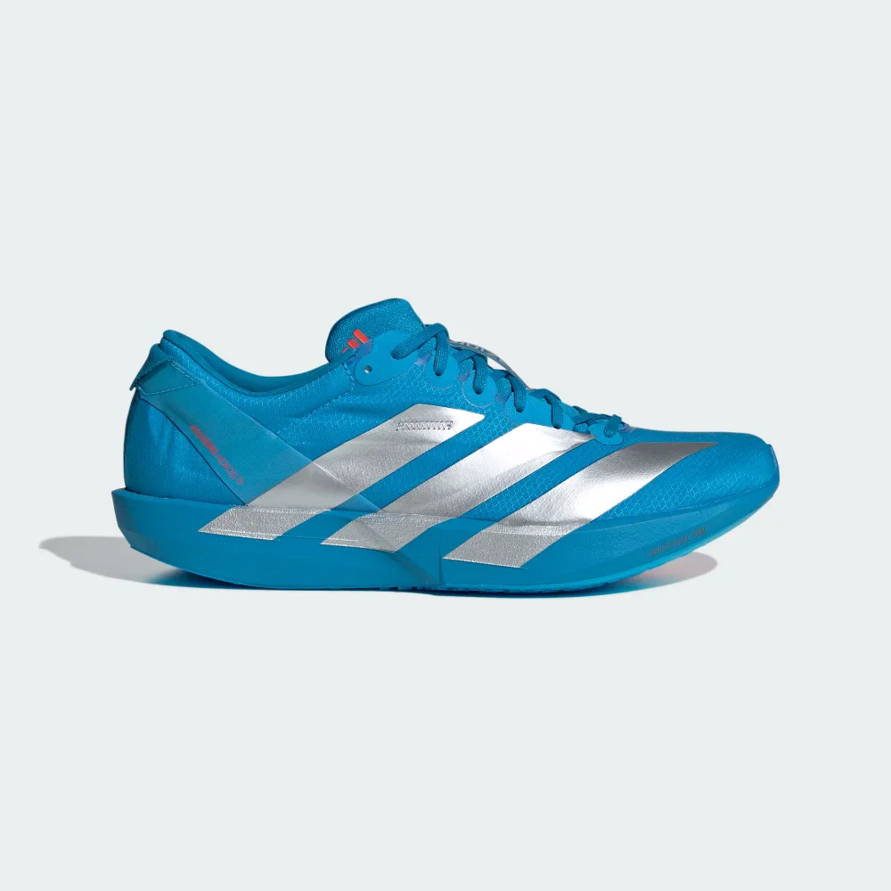 【adidas 愛迪達】ADIZERO ADIOS 9 跑鞋(JQ1683 男鞋 運動鞋 輕量薄底 慢跑鞋 藍色調)