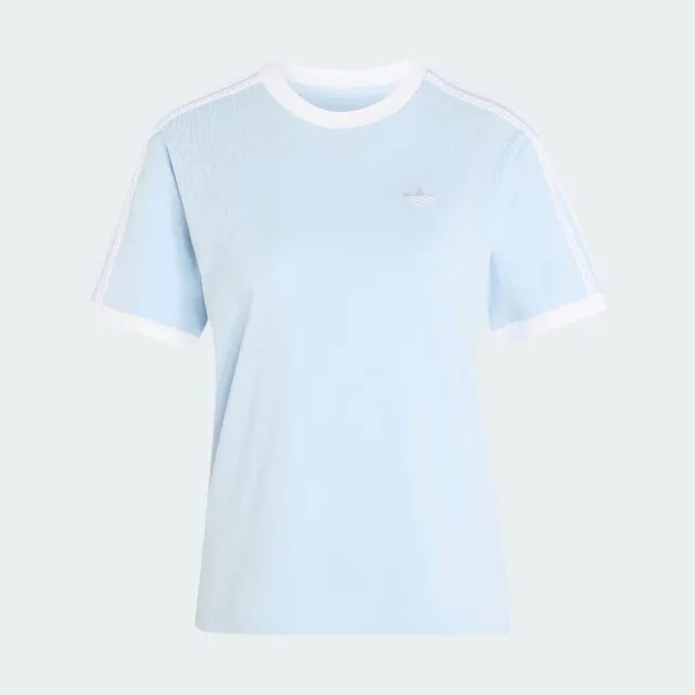 【adidas 愛迪達】短袖上衣 女 三葉草 亞規 3 STRIPES TEE 藍 KX1882