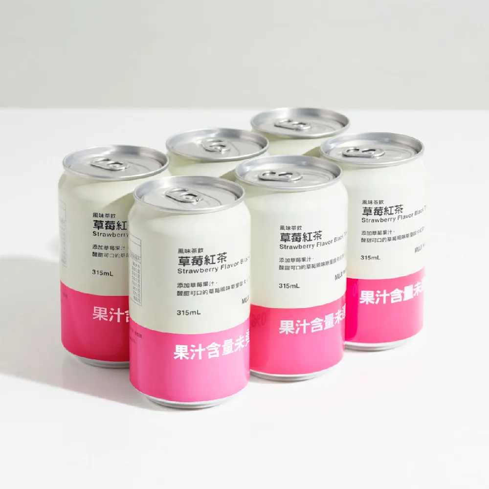 【MUJI 無印良品】風味茶飲 草莓紅茶 ３１５ｍｌ*6入