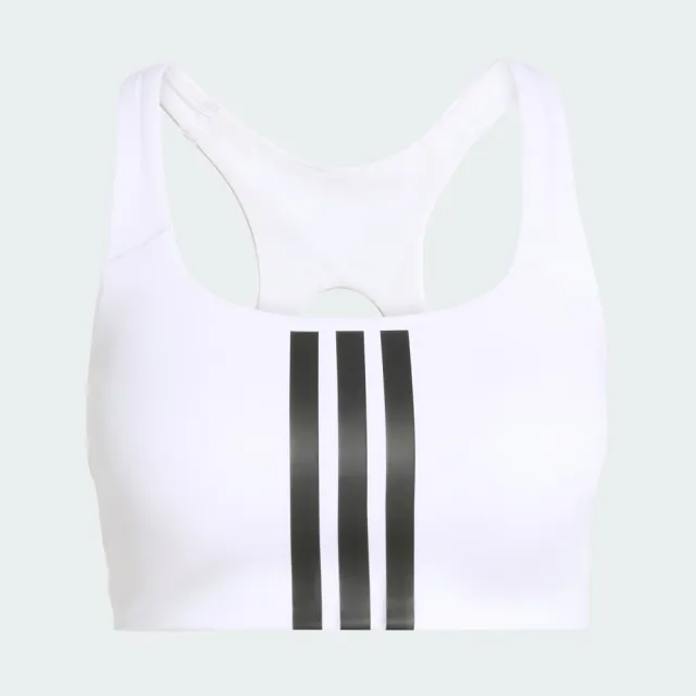 【adidas 愛迪達】運動內衣 女 中度支撐 慢跑 瑜珈 訓練 OPT 3S MS 白 KA0103