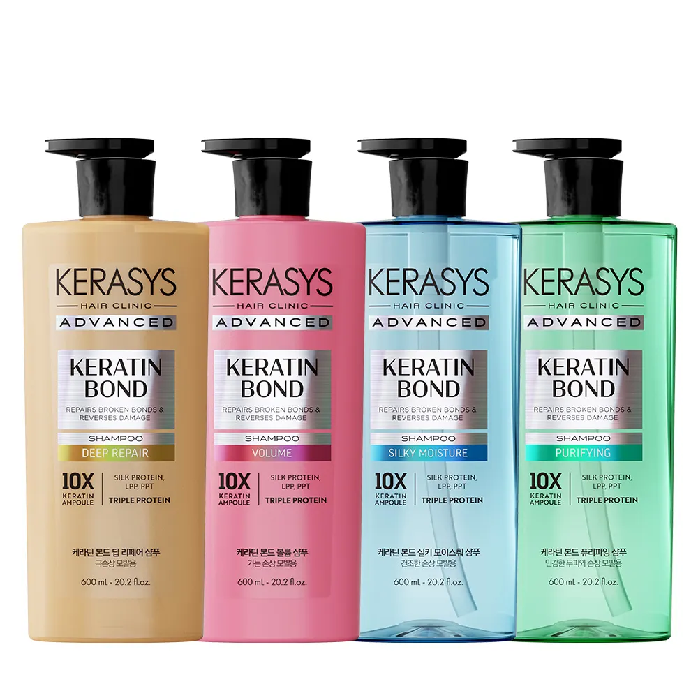 【KeraSys 可瑞絲】角蛋白安瓶 洗髮精/護髮乳600ml(台灣總代理)