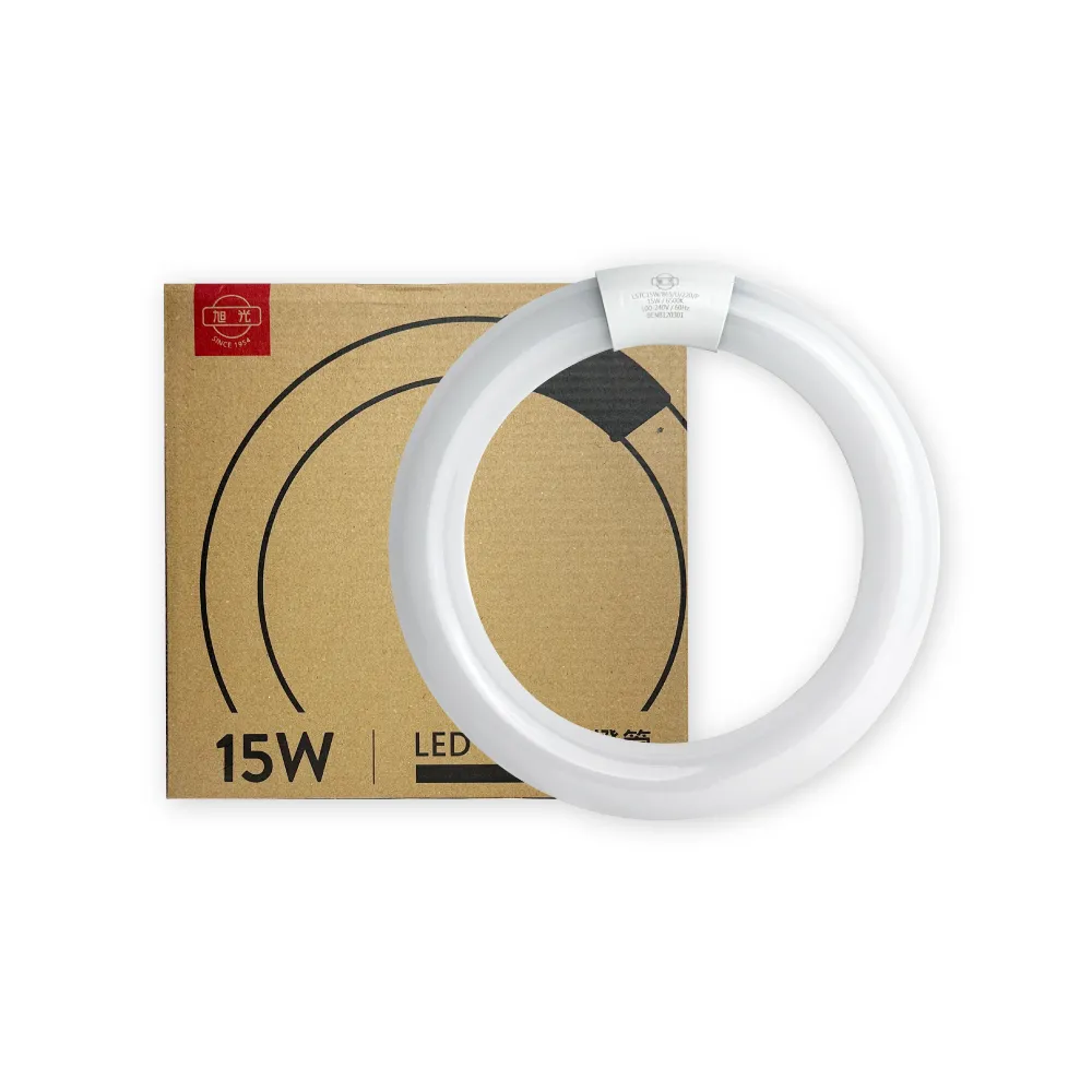 【旭光】6入 15W 6500K 白光  LED T9 環型燈管 日光燈管 環管