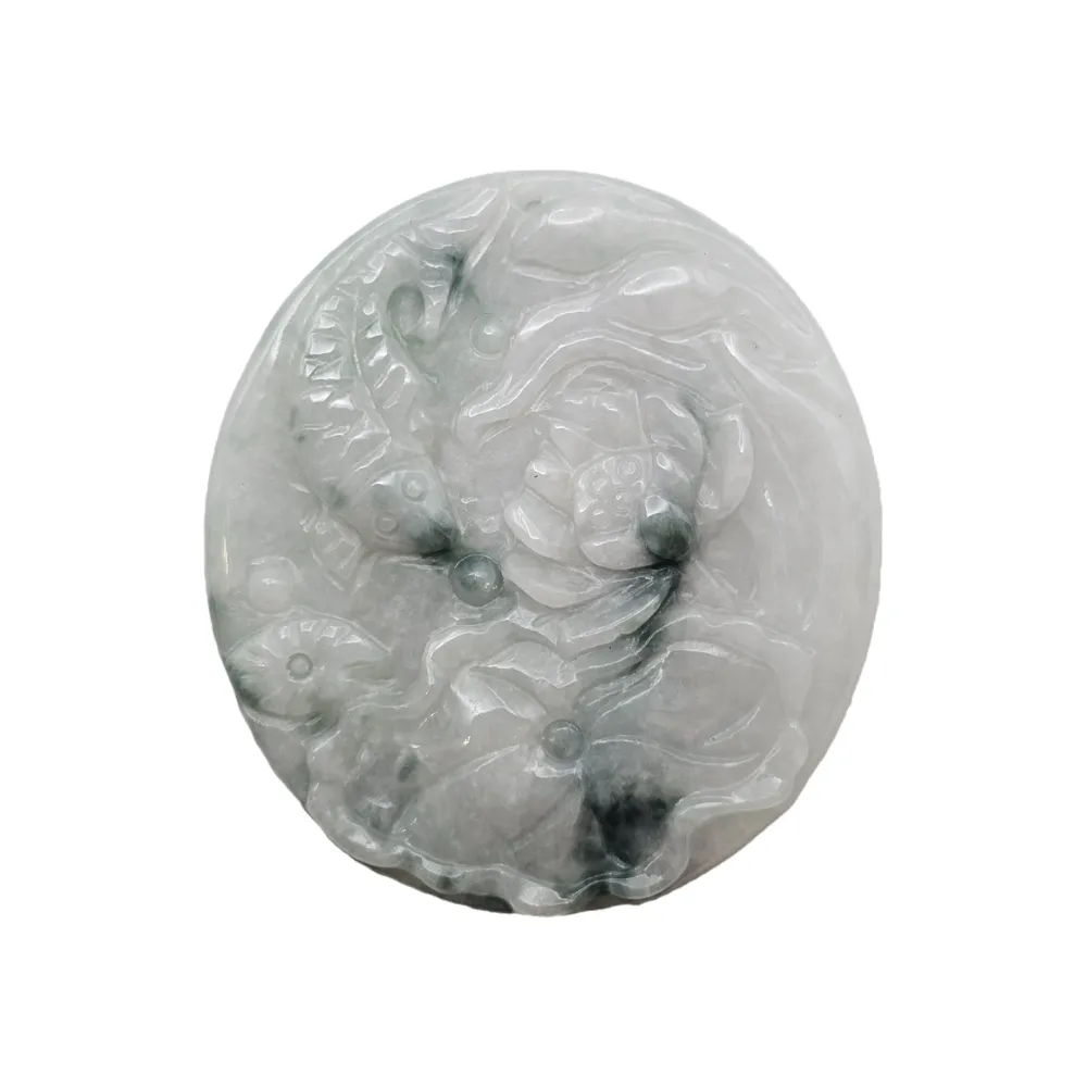 【藏古祥館】翡翠蓮年有餘 SZ44(翡翠)