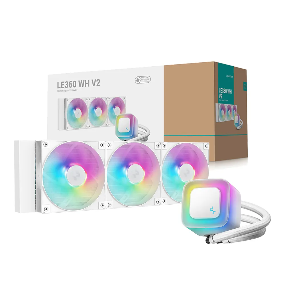 【DeepCool】九州風神 LE360 WH V2 CPU一體式360水冷散熱器(白色)