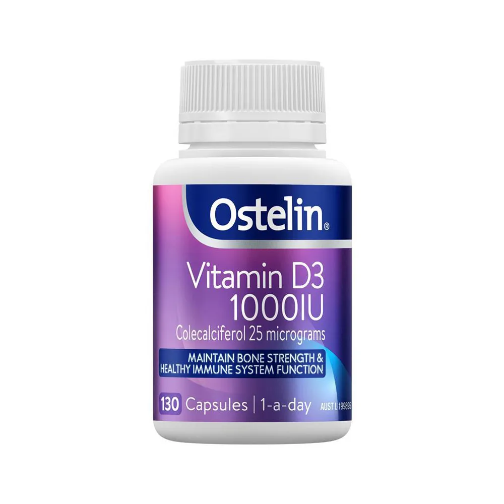 Ostelin 奥斯特林 維生素D3 1000IU 膠囊130粒(不含麩質、乳糖、國際航空版)