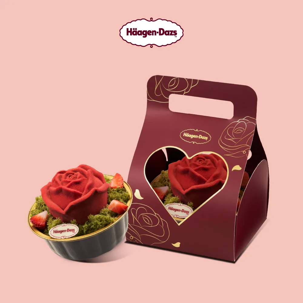 【Haagen-Dazs 哈根達斯】掌心玫瑰冰淇淋 提貨券2入(情人節 掌心玫瑰 盡享奢寵 奢寵心意)