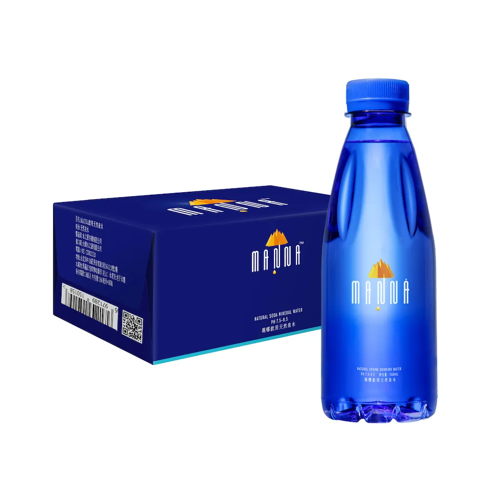 【MANNA 瑪哪】天然蘇打礦泉水268mlx30入/箱(進口鹼性無氣火山冷泉水)