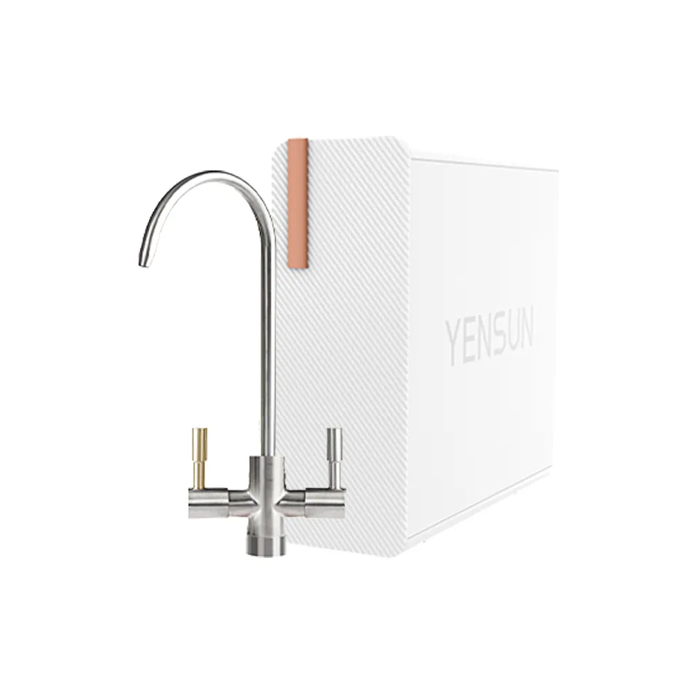 【元山】雙出水生飲級600G廚下型RO淨水器 YS-8021RO(電動濾芯+雙出水龍頭)