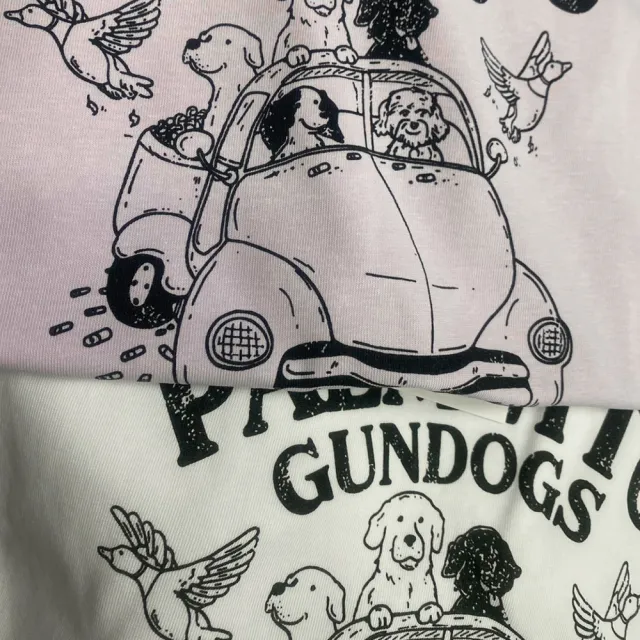 【buyer 白鵝】休閒 狗狗開車字母T 白/紫