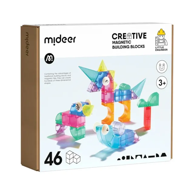 MiDeer 多彩透光磁力積木(46pcs)