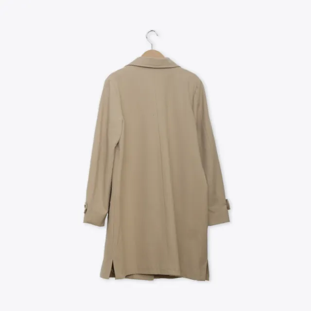 【MASTINA】側開衩單釦毛料長外套 卡 (魅力商品)