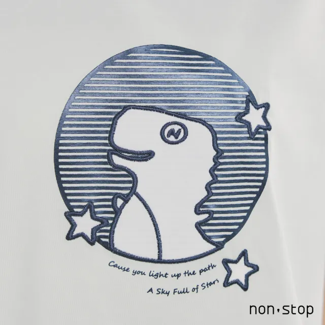 【non-stop】星際恐龍刺繡T恤-2色