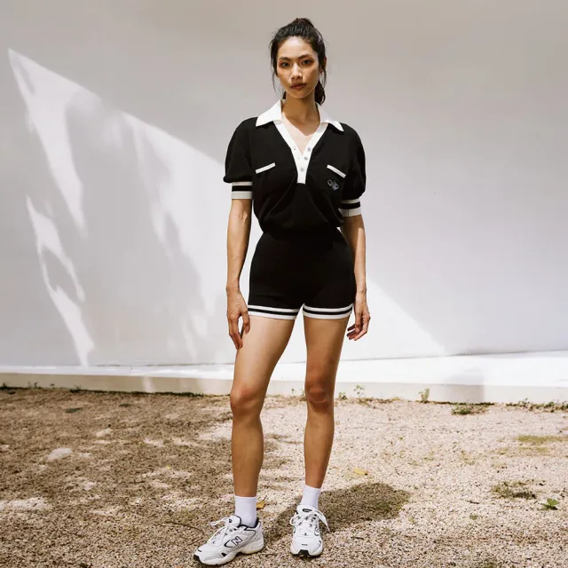 【WISKII】V領短袖連身短褲 V-NECK POLO SHORT SLEEVE PLAYSUIT