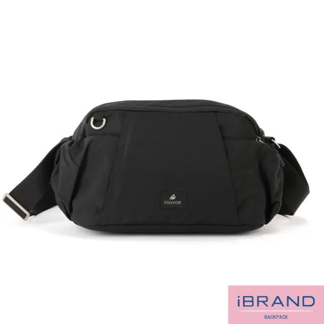 【iBrand】雙11 輕柔LIGHT雙層大口袋側背包 輕量 斜背包(防潑水 多色任選)