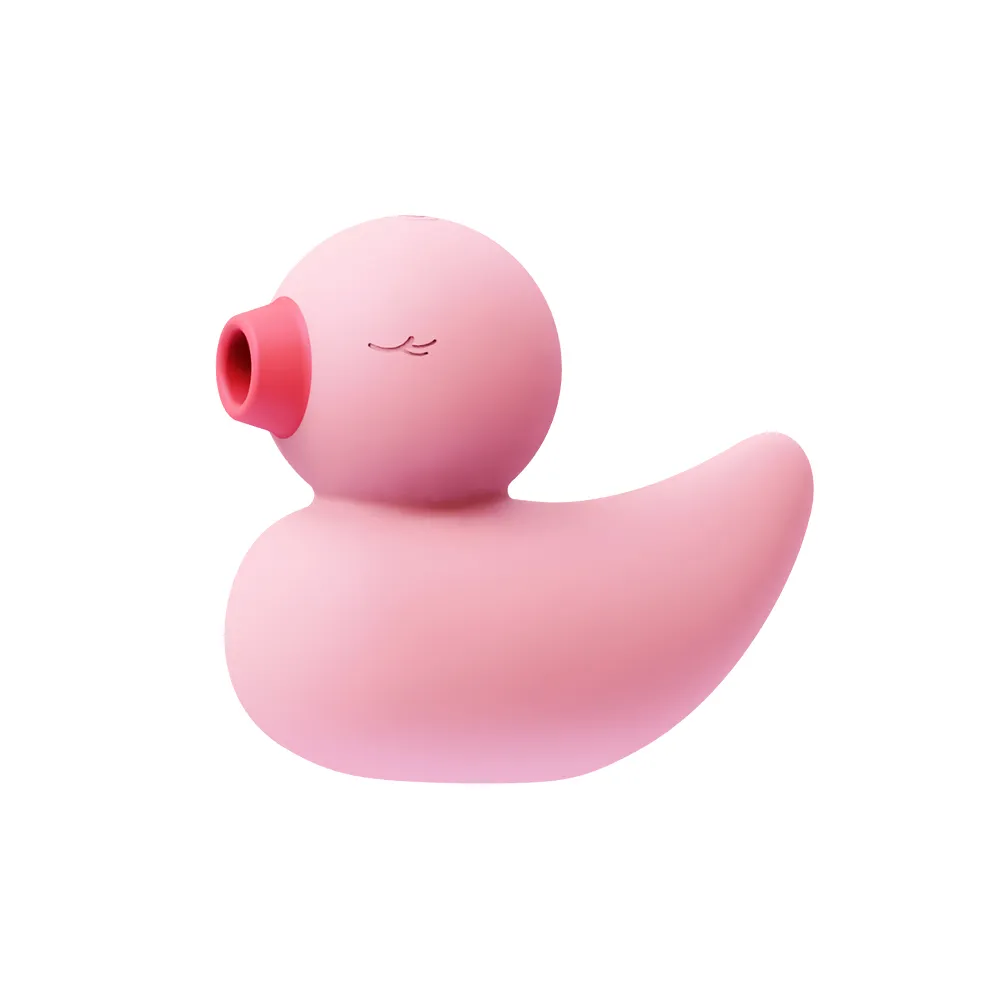 【Cutevibe】小鴨鴨雙用吸吮震動按摩器-粉(高潮.情趣用品.按摩棒)