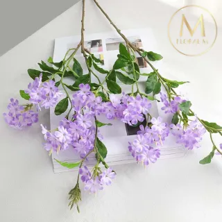 【Floral M】地中海夏日浪漫莫內紫雪花仿真花花材1入組(人造花/仿真花/假花/花藝DIY/裝飾花材)