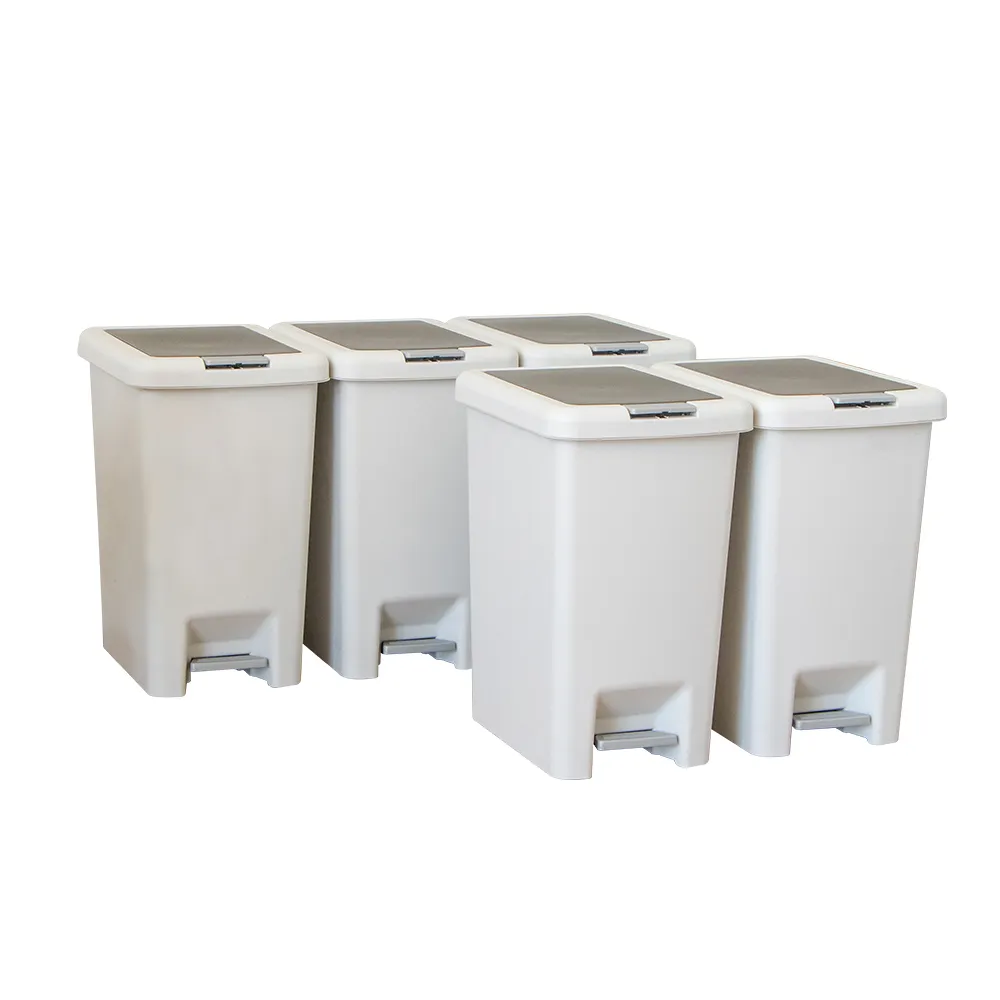 【KEYWAY 聯府】雙開式垃圾桶15L-5入垃圾筒T15