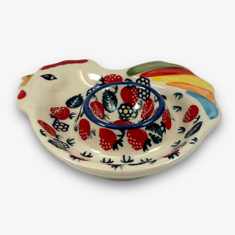 【波蘭陶】SOLO歐洲家居 正版原裝 波蘭原廠手繪 Manufaktura 12CM 水煮蛋杯 蛋托 早午餐 野莓花園系列