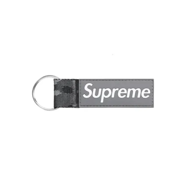 【SUPREME】雙11 Webbing Keychain 織帶鑰匙圈 雪地迷彩/黑/藍/紅 SS26A135
