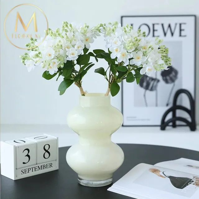 【Floral M】夏日經典茉莉花優雅白仿真花花材1入組(人造花/仿真花/假花/花藝DIY/裝飾花材)