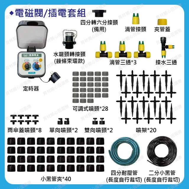 【田園樂】育材庭院自動澆水套組/電磁閥/插電