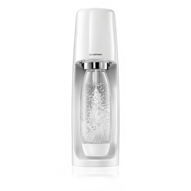 【SodaStream】時尚風自動扣瓶氣泡水機Spirit(白/鋼瓶*1/1L水瓶*1)