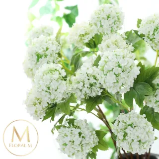 【Floral M】京都夏日繡球高雅白仿真花花材1入組(人造花/仿真花/假花/花藝DIY/裝飾花材)