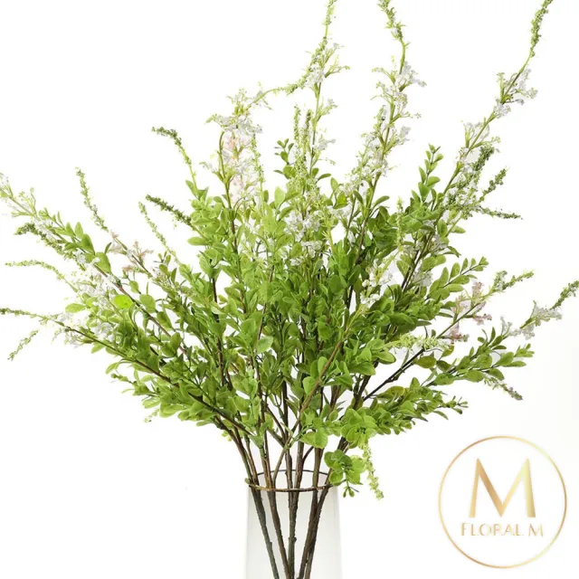 【Floral M】法式鄉村田園鼠尾草晨曦白仿真花花材1入組(人造花/仿真花/假花/花藝DIY/裝飾花材)