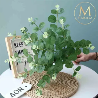 【Floral M】最佳配角尤加利葉仿真花花材1入組(人造花/仿真花/假花/花藝DIY/裝飾花材)
