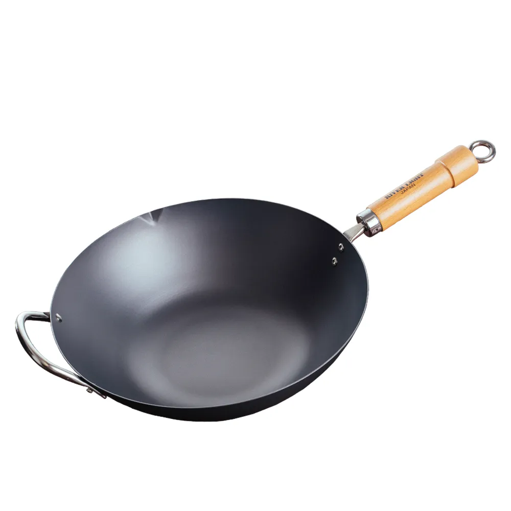 【PREMIUM 極】RIVER LIGHT 日本製窒化鐵北京鍋36cm(不易生鏽無塗層極鐵鍋)