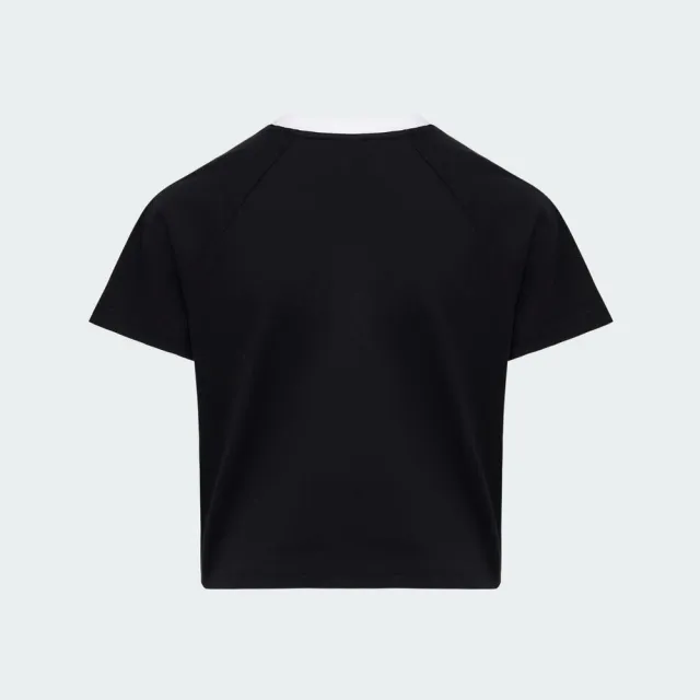 【adidas 愛迪達】Baby Tee W 女 T恤 運動上衣 休閒短袖 黑 亞版 純棉 短版(KT7794)