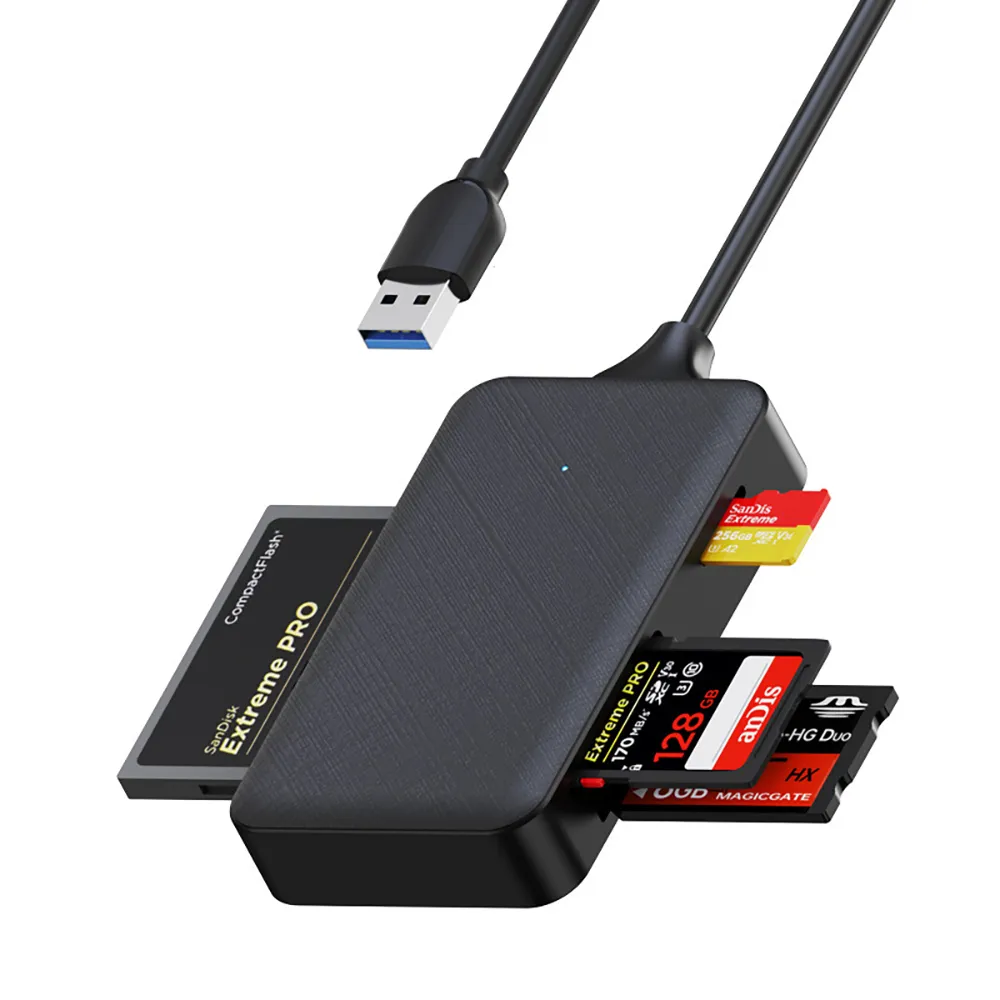 【Arum】USB轉SD/TF/CF/MS 4合1記憶卡讀卡器轉接器(多功能適用手機平板電腦)