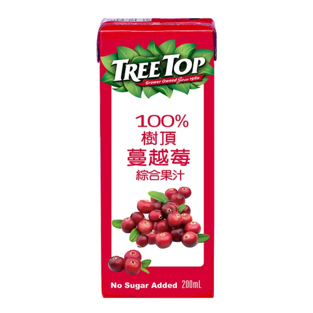 【Tree Top 樹頂】100%蔓越莓綜合果汁 200mlx1箱(共24入)