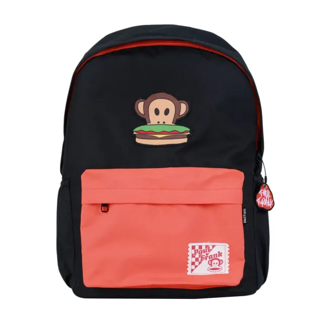 【Paul Frank 大嘴猴】後背包 休閒包 卡通速食後背包 黑(P6251740-20)