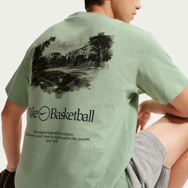 【NIKE 耐吉】短袖上衣 男 T恤 寬鬆 落肩 AS M NK TEE M90 OC LOOSE 綠 II0659-006