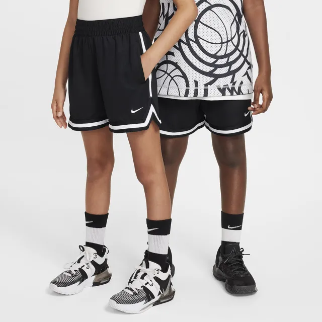 【NIKE 耐吉】短褲 童裝 大童 男女童 運動褲 B NK DF DNA 24 SHORT 5IN 黑白 FZ5240-010