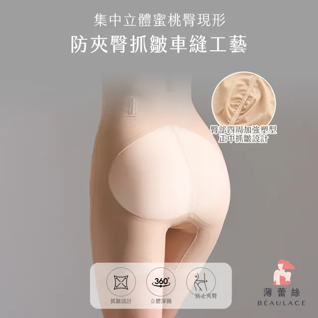 【beaulace 薄蕾絲】瞬涼收腹提臀褲 輕透雕塑(輕中塑)