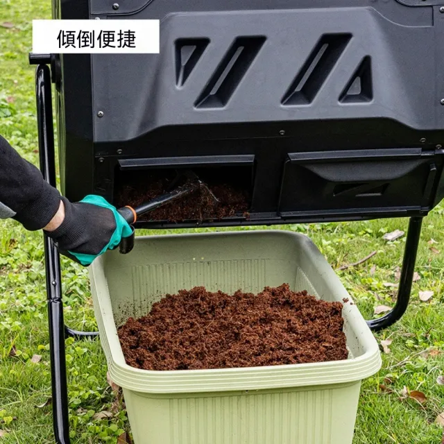 【佳美多】農用工具 手搖翻轉透氣堆肥桶 戶外防曬防水箱 收納機 落地支架堆肥盒 陽台菜園環保肥料製作器