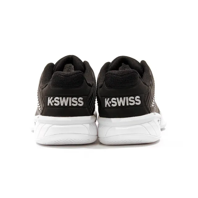 【K-SWISS】透氣輕量網球鞋 匹克球鞋 Hypercourt Express 2-女-黑/銀(96613-085)