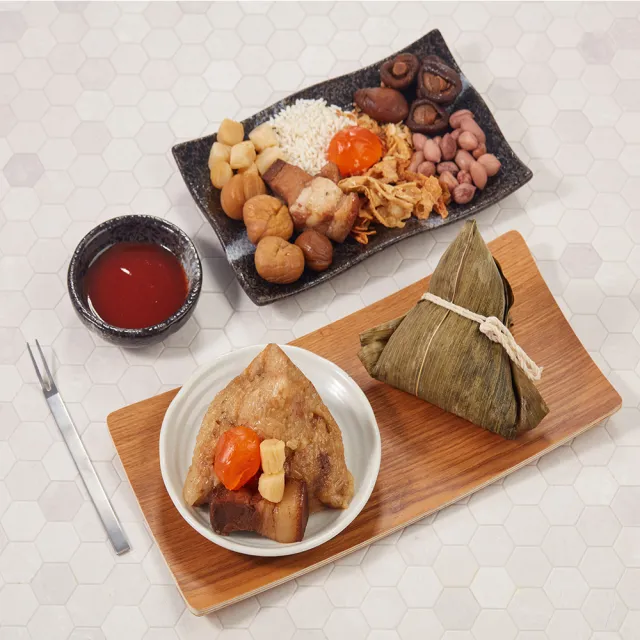 【華得水產】東港古早味干貝粽5粒組(180g/粒)
