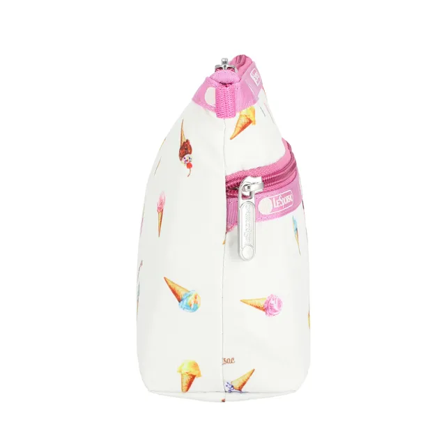 【Lesportsac】Cosmetic Clutch 雙層拉鍊化妝包 收納袋 盥洗包 女包(繽紛冰淇淋)