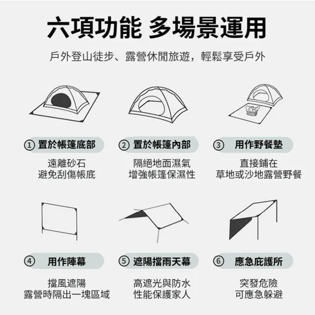 【Nil】戶外露營帳篷地席 加厚防水防潮墊 旅行便攜折疊地墊 耐磨野餐墊 手提包式收納牛津布 鋪墊 野營墊