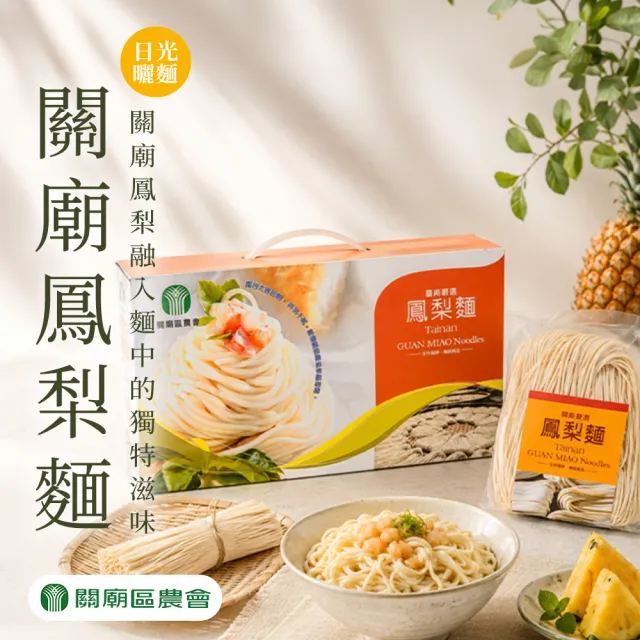 【關廟農會】關廟鳳梨麵禮盒X1盒(110g-10包-盒). 伴手禮
