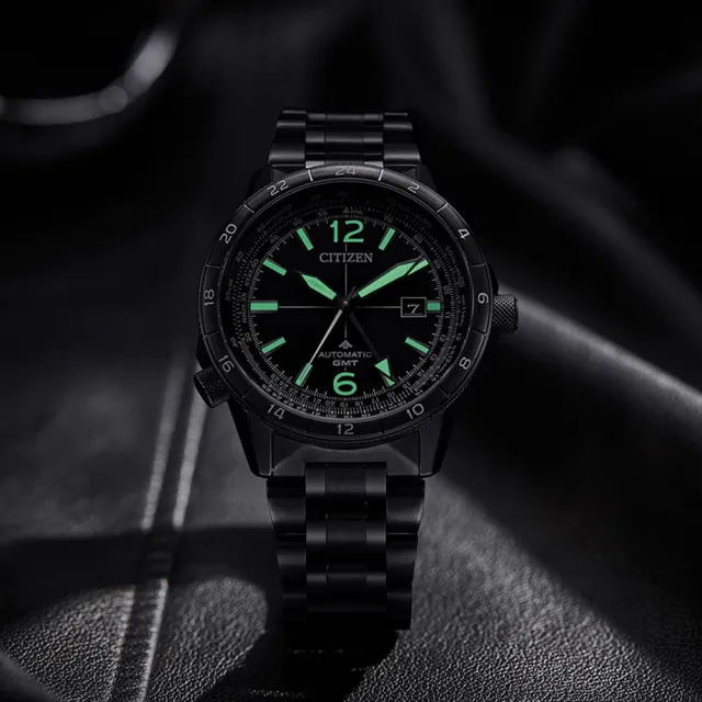 【CITIZEN 星辰】PROMASTER 限量 GMT兩地時間機械錶款-44.5mm 父親節 送禮(NB6045-51H)
