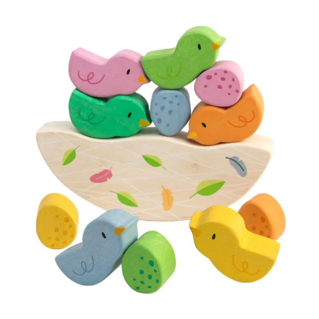 【Tender Leaf Toys】鳥巢平衡疊疊樂(內附12塊堆疊積木)