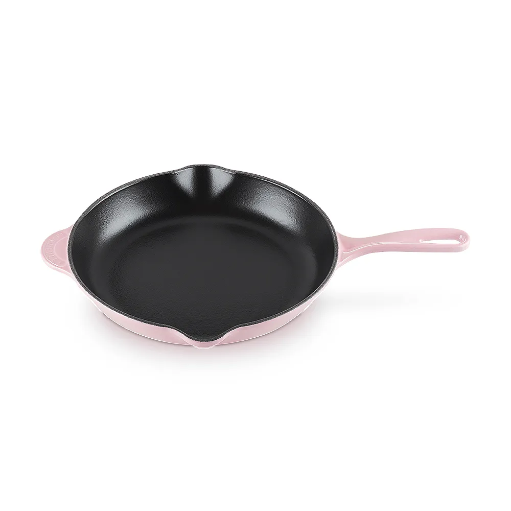 【Le Creuset】琺瑯鑄鐵鍋單柄圓煎盤26cm(雪紡粉)