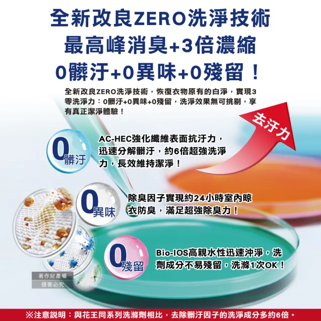 日本花王KAO-Attack ZERO濃縮去污強洗淨消臭洗衣精570g/黑標罐(滾筒式洗烘乾衣機筒槽香氛洗滌液