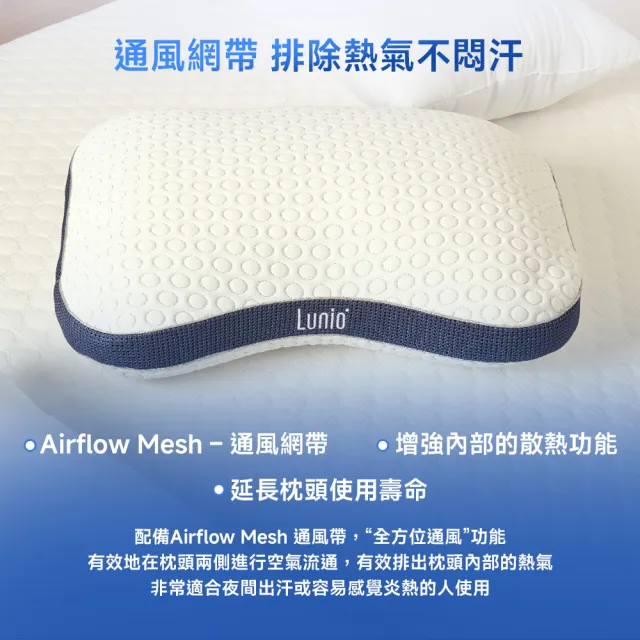 【Lunio】IceFit Smart Curve Pillow 智能涼感護頸枕1入
