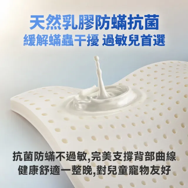 【Lunio】標準雙人石墨烯乳膠床墊5尺x6.2尺x24cm-Gen4