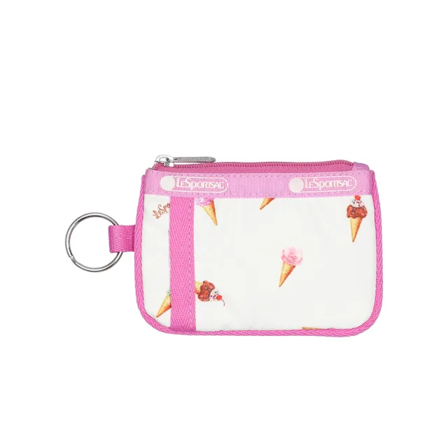 【Lesportsac】Key Card Holder 卡夾 零錢袋 鑰匙包 卡片零錢包 送禮 禮物 推薦 女包(繽紛冰淇淋)